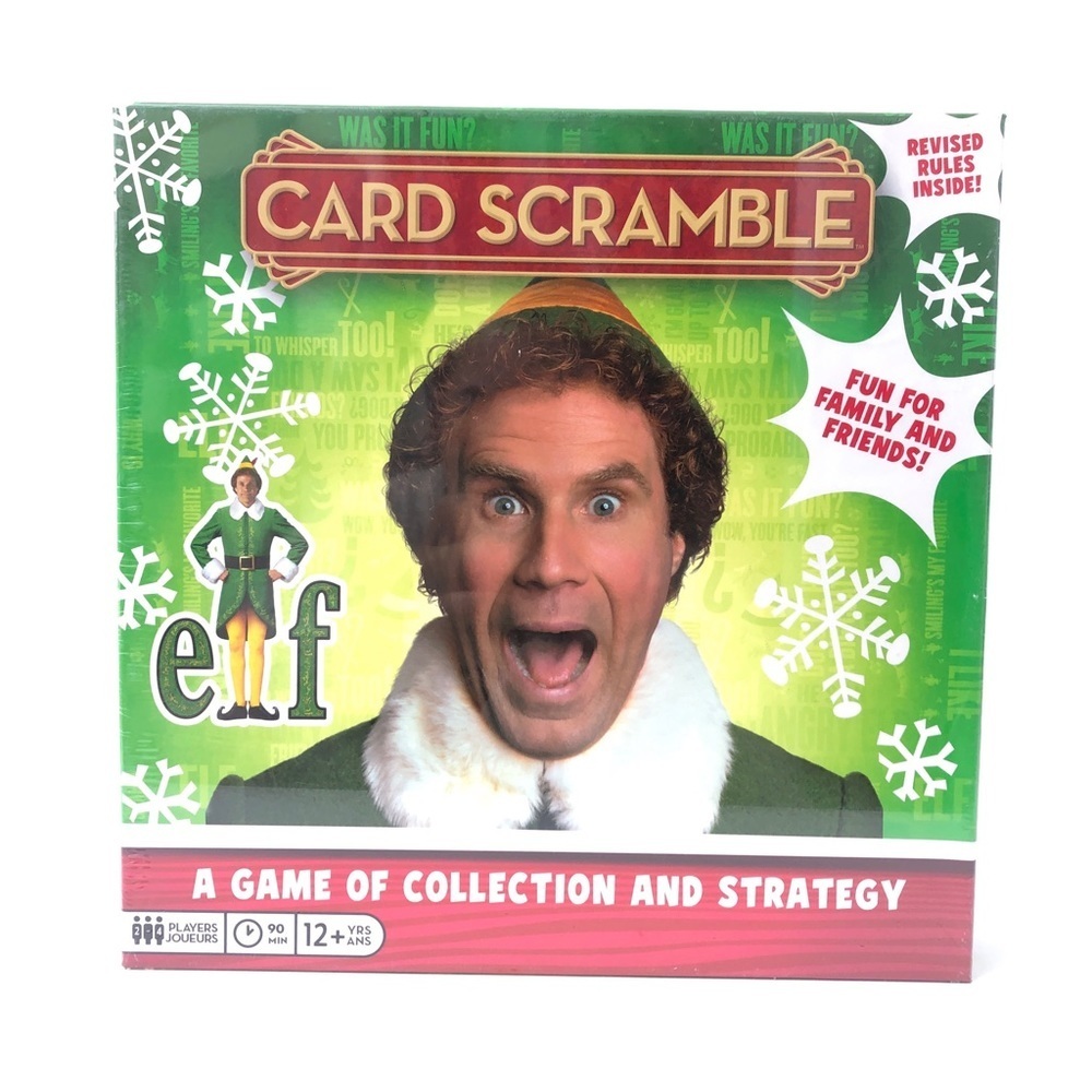 Will Ferrell CARD SCRAMBLE Elf Edition A Game Of Collection Strategy Board Game